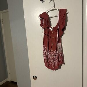 Women's Red Off Shoulder Top